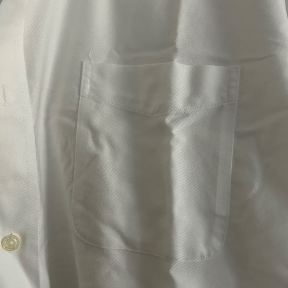 Lands' End Traditional Fit No Iron Supima Oxford Short Sleeve Shirt, Sz 17, NWOT - Picture 5 of 13